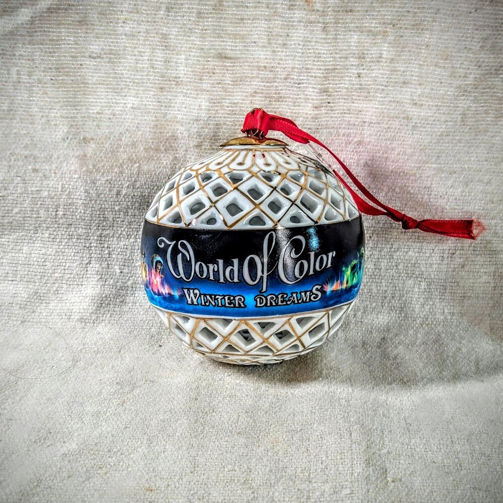 Disney World of Color Winter Dreams Holiday Ornament NEW RARE